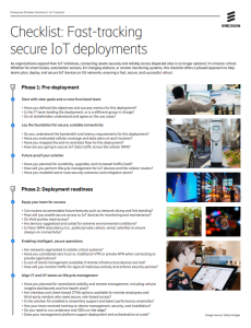 Checklist: Fast-tracking secure IoT deployments