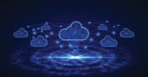 IT architect mapping out a multi cloud architecture across providers on a whiteboard