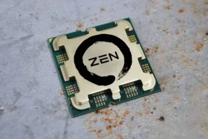 Next-generation AMD gaming motherboard displayed at a tech event with high-performance components