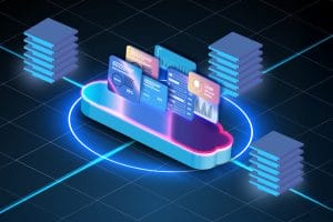 Enterprise finance team analyzing cloud cost optimization dashboard on modern cloud platform