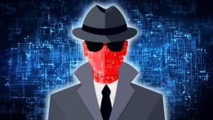 Illustration of a hidden sleeper agent threat embedded inside a large language model used in enterprise AI infrastructure