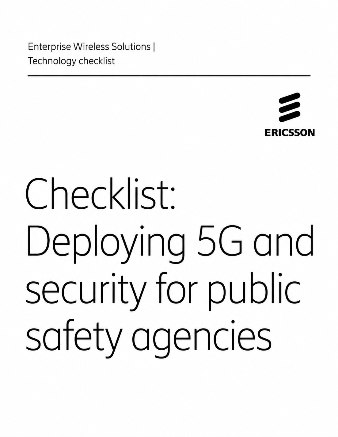 Checklist: Deploying 5G and security for public safety agencies