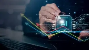 Frustrated executive looking at declining productivity metrics despite AI investment