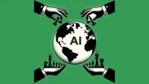 Global map showing AI data center distribution and compute power concentration by region