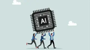 Illustration of B2B suppliers implementing AI systems to improve operational efficiency and business processes