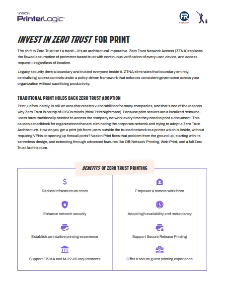 INVEST IN ZERO TRUST FOR PRINT