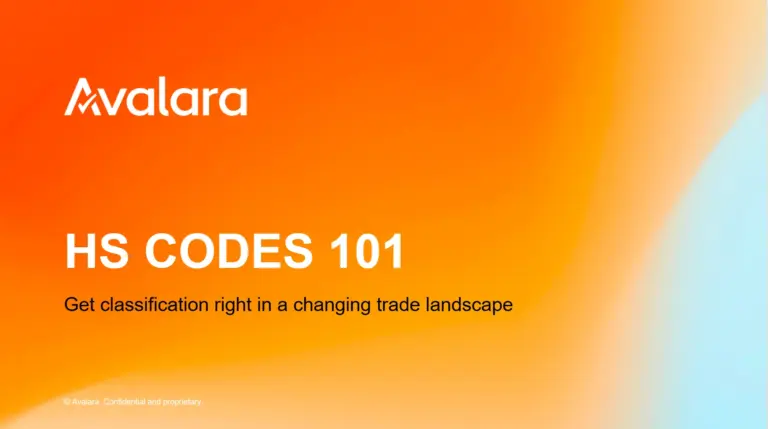 HS codes 101 webinar