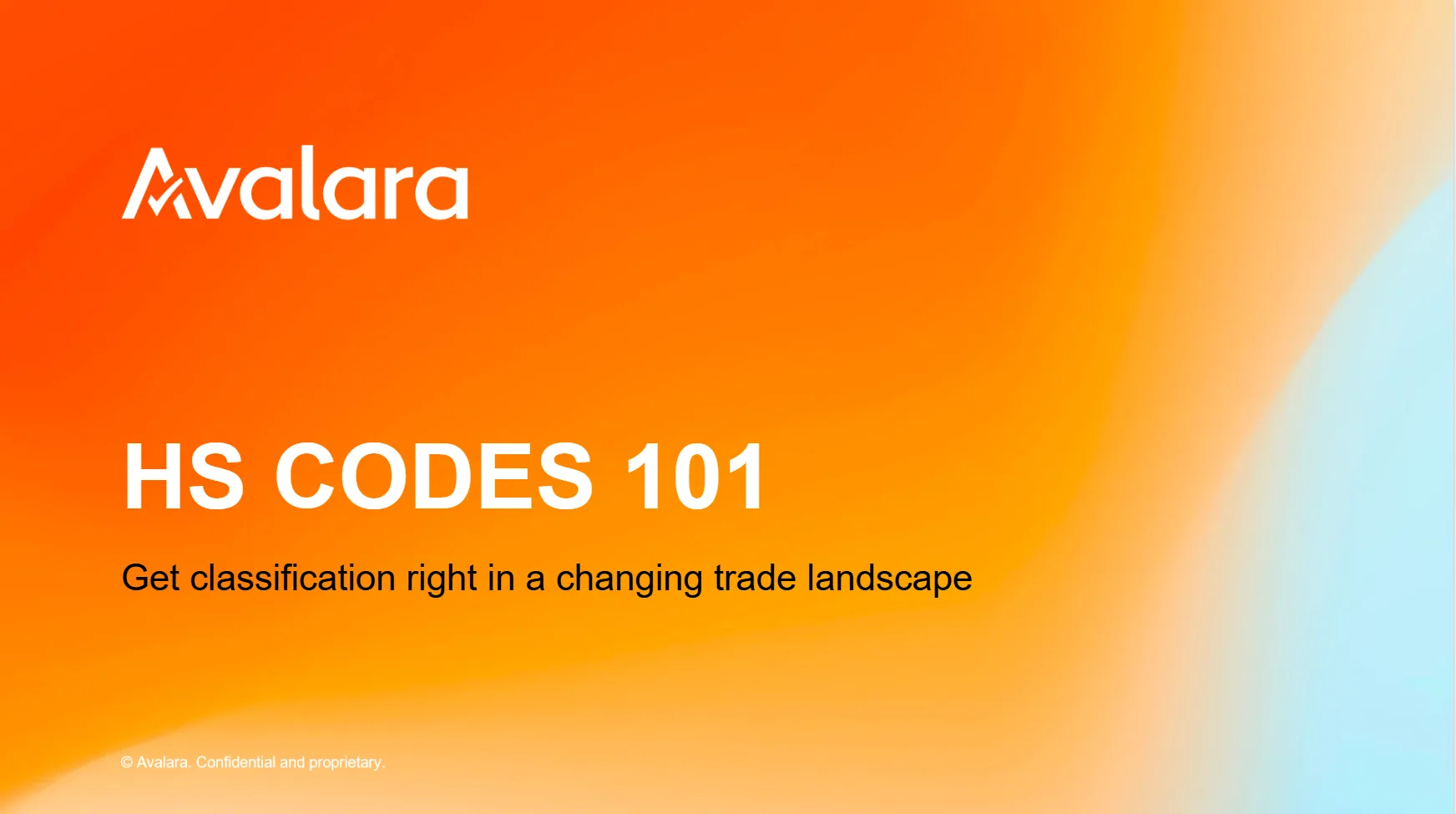 HS codes 101 webinar
