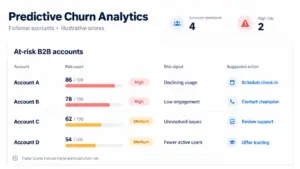 Predictive Churn Analytics for At-Risk B2B Accounts