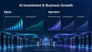 Meta and Alphabet AI Spending Pressures Cash Flow
