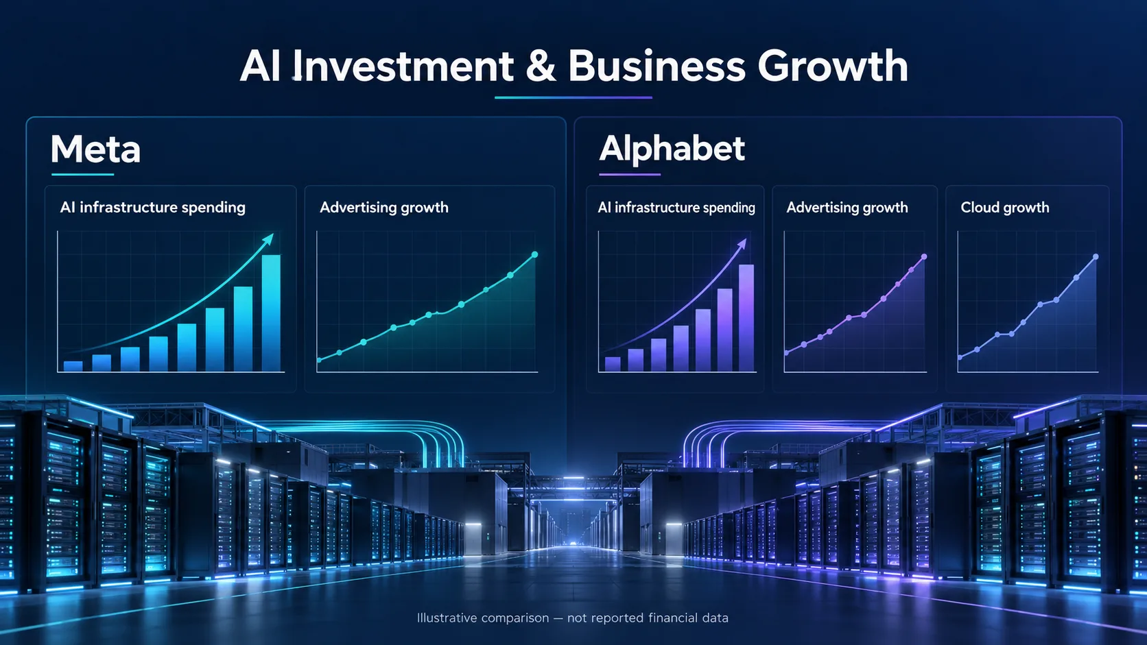 Meta and Alphabet AI Spending Pressures Cash Flow