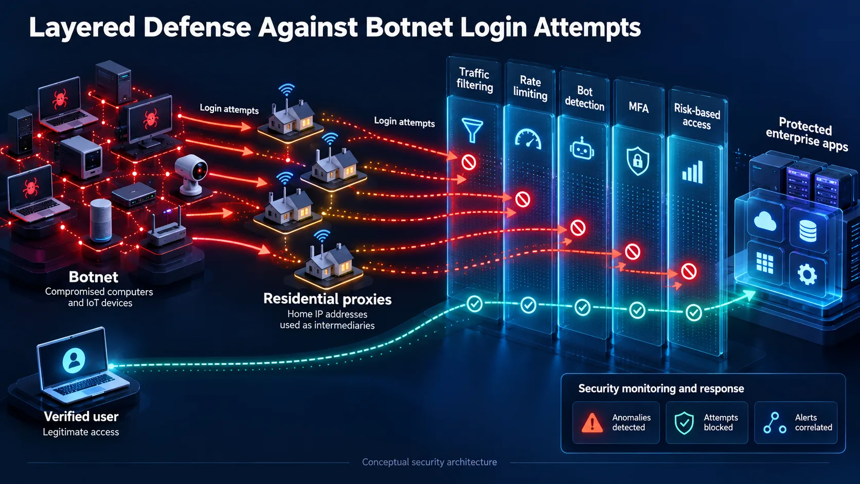 The Botnet Threat to Enterprise Gateways: Preventing Proxy Hijacking and Credential Stuffing